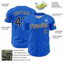 Load image into Gallery viewer, Custom Thunder Blue Black-White 3D Pattern Design Confetti Colorful Speckle Authentic Baseball Jersey