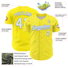 Загрузить изображение в средство просмотра галереи, Custom Light Yellow White-Light Blue 3D Pattern Design Confetti Colorful Speckle Authentic Baseball Jersey