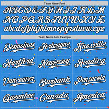 Load image into Gallery viewer, Custom Electric Blue White-Black 3D Pattern Design Confetti Colorful Speckle Authentic Baseball Jersey