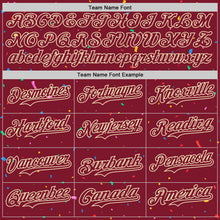 Laden Sie das Bild in den Galerie-Viewer, Custom Crimson Cream 3D Pattern Design Confetti Colorful Speckle Authentic Baseball Jersey