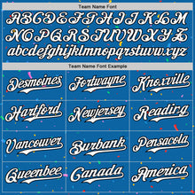 Load image into Gallery viewer, Custom Blue White-Black 3D Pattern Design Confetti Colorful Speckle Authentic Baseball Jersey