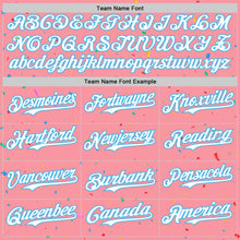 Load image into Gallery viewer, Custom Medium Pink White-Sky Blue 3D Pattern Design Confetti Colorful Speckle Authentic Baseball Jersey