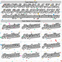 Load image into Gallery viewer, Custom White Black 3D Pattern Design Confetti Colorful Speckle Authentic Baseball Jersey