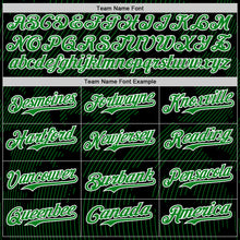 Charger l'image dans la galerie, Custom Black Grass Green-White Curve Lines Authentic Baseball Jersey