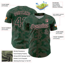 Laden Sie das Bild in den Galerie-Viewer, Custom Green Medium Pink Curve Lines Authentic Baseball Jersey