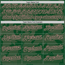 Laden Sie das Bild in den Galerie-Viewer, Custom Green Medium Pink Curve Lines Authentic Baseball Jersey