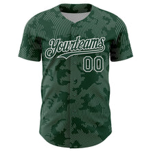 Загрузить изображение в средство просмотра галереи, Custom Green White Curve Lines Authentic Baseball Jersey