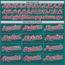 Charger l'image dans la galerie, Custom Teal Crimson-White Curve Lines Authentic Baseball Jersey