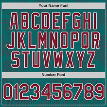 Charger l'image dans la galerie, Custom Teal Crimson-White Curve Lines Authentic Baseball Jersey