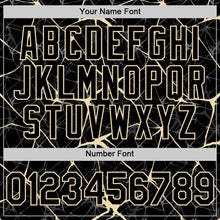 Load image into Gallery viewer, Custom Black Cream 3D Pattern Design Abstract Network Authentic Baseball Jersey