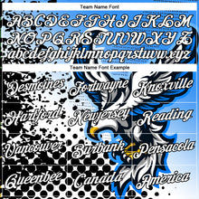 Load image into Gallery viewer, Custom Sky Blue White-Black 3D Pattern Aguila Eagle Performance T-Shirt