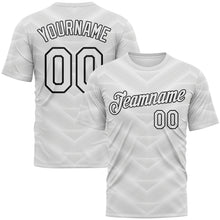 Charger l'image dans la galerie, Custom White-Black 3D Pattern Geometric Chevron Texture Performance T-Shirt