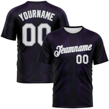 Charger l'image dans la galerie, Custom Purple White Black-Gray 3D Pattern Retro Geometric Performance T-Shirt