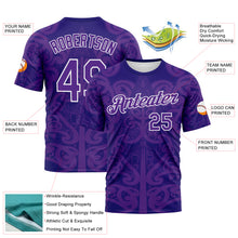 Загрузить изображение в средство просмотра галереи, Custom Dark Purple Purple-White 3D Pattern Maori Tribal Tattoo Performance T-Shirt