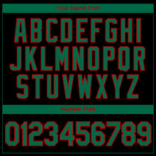 Load image into Gallery viewer, Custom Black Kelly Green-Red 3D Pattern Zebra Performance T-Shirt