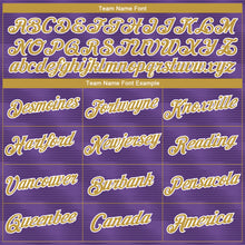 Загрузить изображение в средство просмотра галереи, Custom Purple White-Old Gold 3D Pattern Phantom Subtle Grid Performance T-Shirt