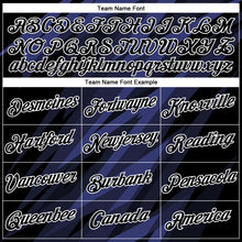 Load image into Gallery viewer, Custom Black Purple-White 3D Pattern Jagged Stripe Lightning Bolt Performance T-Shirt