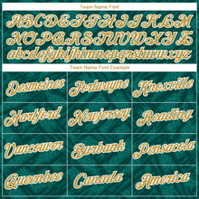 Load image into Gallery viewer, Custom Midnight Green Old Gold Teal-White 3D Pattern Tribal Ethnic Design Performance T-Shirt