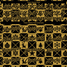 Load image into Gallery viewer, Custom Black-Old Gold 3D Pattern Christmas Buffalo Check Performance T-Shirt