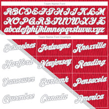 Load image into Gallery viewer, Custom Red White-Gray 3D Pattern Subtle Diagonal Split Performance T-Shirt