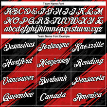 Charger l'image dans la galerie, Custom Red White-Black 3D Pattern Brush Stroke Graffiti Diagonal Split Performance T-Shirt