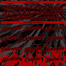Load image into Gallery viewer, Custom Black-Red 3D Pattern Dragon Fire Flame Performance T-Shirt
