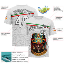 Laden Sie das Bild in den Galerie-Viewer, Custom White Gray-Black 3D Pattern Azteca Performance T-Shirt