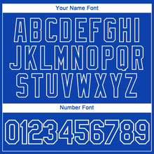 Load image into Gallery viewer, Custom Thunder Blue-White 3D Pattern Geometric Letter Chevron Stripe Performance T-Shirt