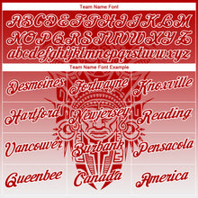 Load image into Gallery viewer, Custom Red-White 3D Pattern Azteca Degrade Effect Performance T-Shirt