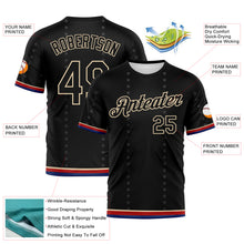 Laden Sie das Bild in den Galerie-Viewer, Custom Black Red Royal-City Cream Star Sportswear Performance T-Shirt