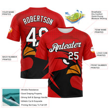 Load image into Gallery viewer, Custom Red White-Black Animal Cardinal Mascot Performance T-Shirt