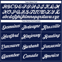 Charger l'image dans la galerie, Custom Navy White-Orange Gradient Racing Checkerboard Sportswear Performance T-Shirt