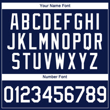 Charger l'image dans la galerie, Custom Navy White-Orange Gradient Racing Checkerboard Sportswear Performance T-Shirt