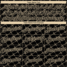 Laden Sie das Bild in den Galerie-Viewer, Custom Black-City Cream Diamond Crosshatch Sportswear Performance T-Shirt