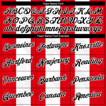 Загрузить изображение в средство просмотра галереи, Custom White Black-Fire Red Stripe Sportswear Performance T-Shirt