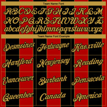 Laden Sie das Bild in den Galerie-Viewer, Custom Black Old Gold-Red Stripe Sportswear Performance T-Shirt