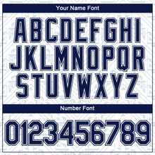 Laden Sie das Bild in den Galerie-Viewer, Custom White Navy-Gray Geometric Floral Subtle Sportswear Performance T-Shirt