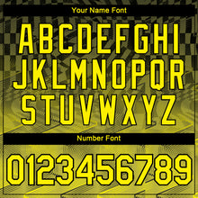 Laden Sie das Bild in den Galerie-Viewer, Custom Black-Light Yellow Gradient Geometric Sportswear Performance T-Shirt