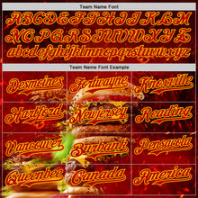 Charger l'image dans la galerie, Custom Red-Yellow Foodie Fast Food Burger Authentic Baseball Jersey