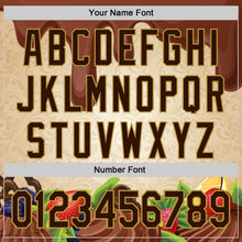Load image into Gallery viewer, Custom Brown Cream-Old Gold Foodie Food Dessert Chocolate Fruit Authentic Baseball Jersey