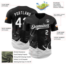 Load image into Gallery viewer, Custom Black-White Foodie Food Cookies And Milk Authentic Baseball Jersey