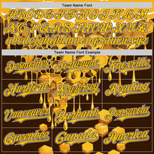 Load image into Gallery viewer, Custom Yellow Black Brown-White Foodie Food Honey Bee Authentic Baseball Jersey
