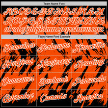 Load image into Gallery viewer, Custom Black Orange-White Torn Sharp Brush Stroke Splatter Performance T-Shirt