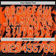 Load image into Gallery viewer, Custom Black Orange-White Torn Sharp Brush Stroke Splatter Performance T-Shirt