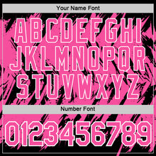 Load image into Gallery viewer, Custom Black Pink-White Torn Sharp Brush Stroke Splatter Performance T-Shirt