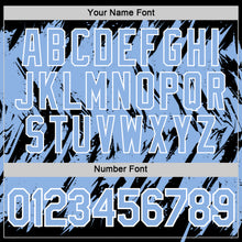 Charger l'image dans la galerie, Custom Black Light Blue-White Torn Sharp Brush Stroke Splatter Performance T-Shirt
