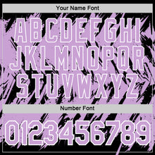 Charger l'image dans la galerie, Custom Black Light Purple-White Torn Sharp Brush Stroke Splatter Performance T-Shirt