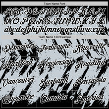 Charger l'image dans la galerie, Custom Black Silver-White Torn Sharp Brush Stroke Splatter Performance T-Shirt