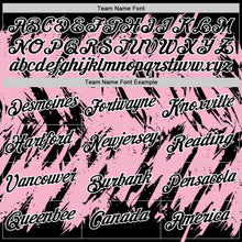 Загрузить изображение в средство просмотра галереи, Custom Black Light Pink-White Torn Sharp Brush Stroke Splatter Performance T-Shirt