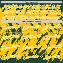 Charger l'image dans la galerie, Custom Green Yellow-White Torn Sharp Brush Stroke Splatter Performance T-Shirt
